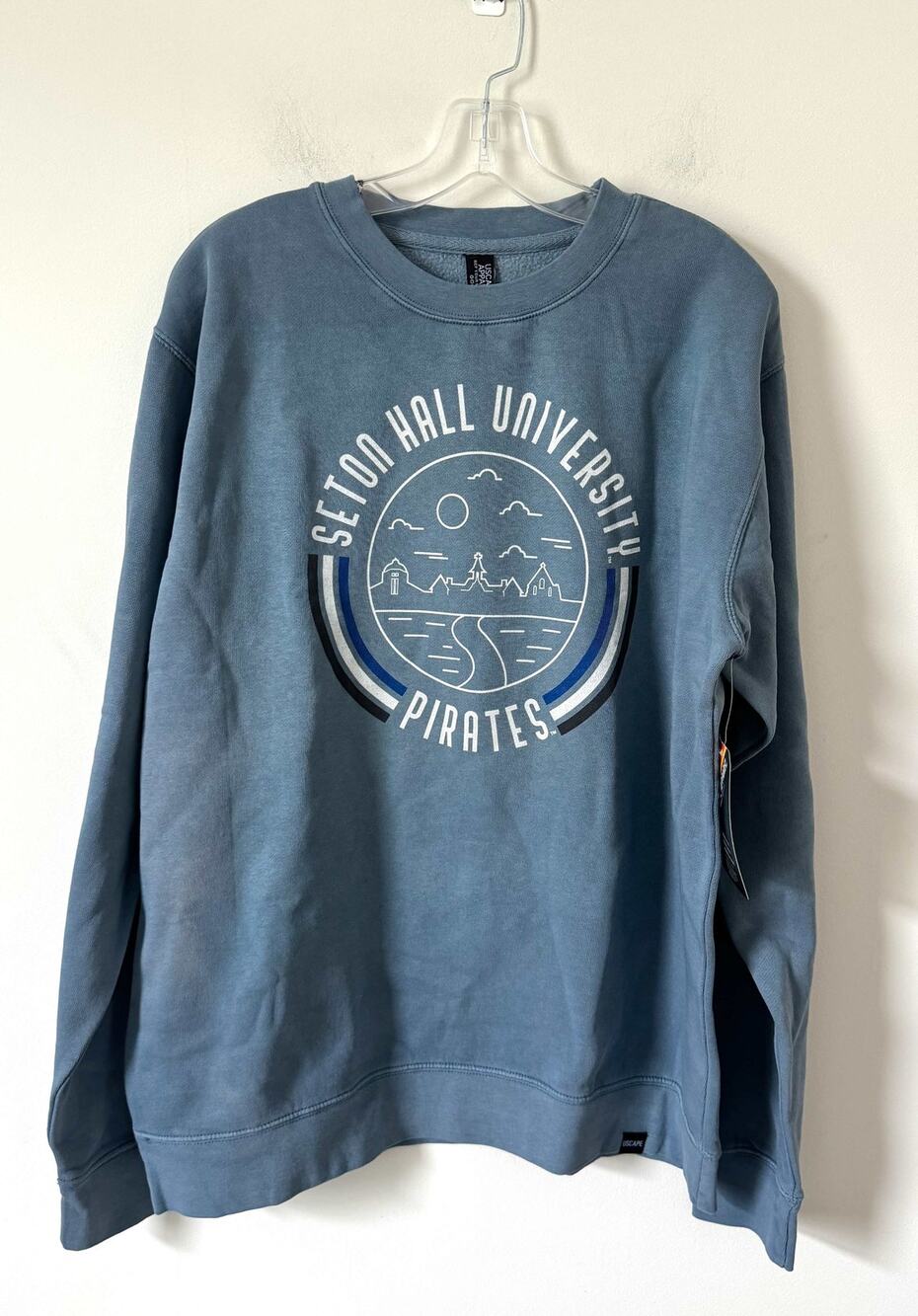 Seton Hall University Uscape Apparel Crewneck Sweatshirt Blue Size Large NEW
